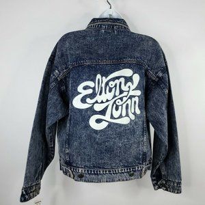 New Elton John Denim Blue Jean Jacket 